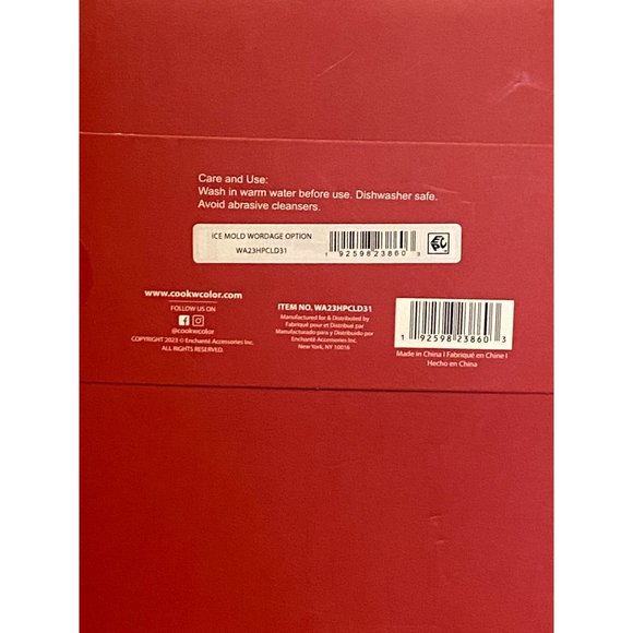 Set 2 CWC Cook With Color Bottoms Up Sip Happens Silicone Ice Mold Party Drinks - Picture 5 of 6